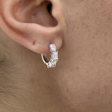 Diamond Huggie Earrings 1.28 Carat White Gold 14K