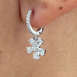 Diamond Dangle Earrings 0.65 ct White Gold