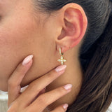 Diamond Dangle Earrings 0.95 ct Yellow Gold
