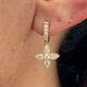 Diamond Dangle Earrings 0.95 ct Yellow Gold