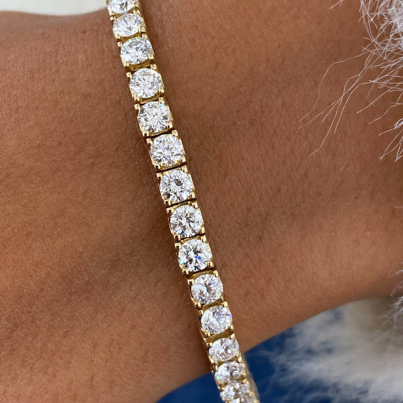 Diamond Tennis Bracelet 8.65 ct Yellow Gold