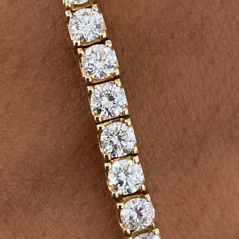 Diamond Tennis Bracelet 8.65 ct Yellow Gold