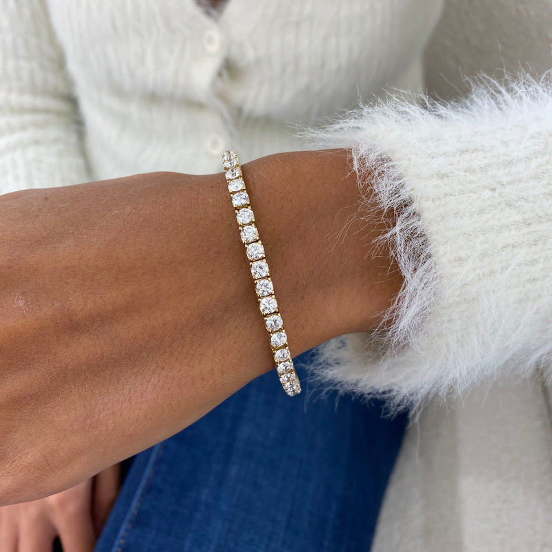 Diamond Tennis Bracelet 8.65 ct Yellow Gold