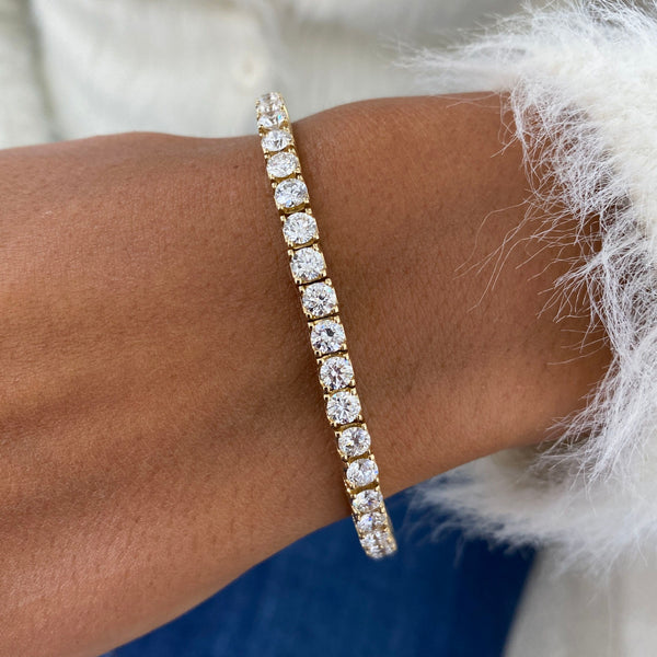 Diamond Tennis Bracelet 8.65 ct Yellow Gold