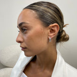 Diamond Hoop Earrings 5.6 ct White Gold