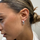 Diamond Hoop Earrings 5.6 ct White Gold