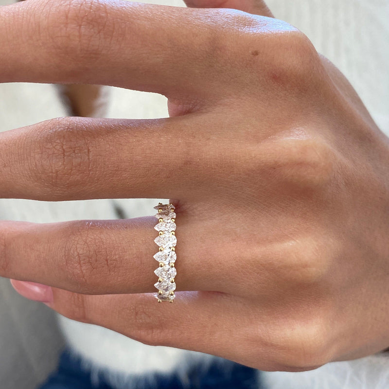 Diamond Stackable Ring 1.25 Carat Yellow Gold 14K