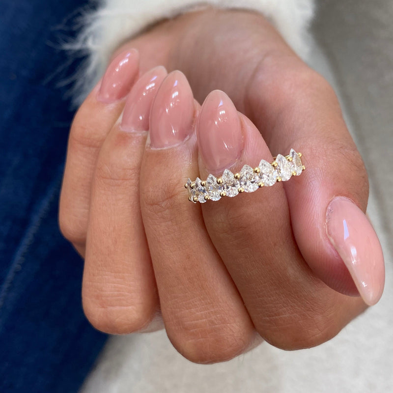 Diamond Stackable Ring 1.25 Carat Yellow Gold 14K