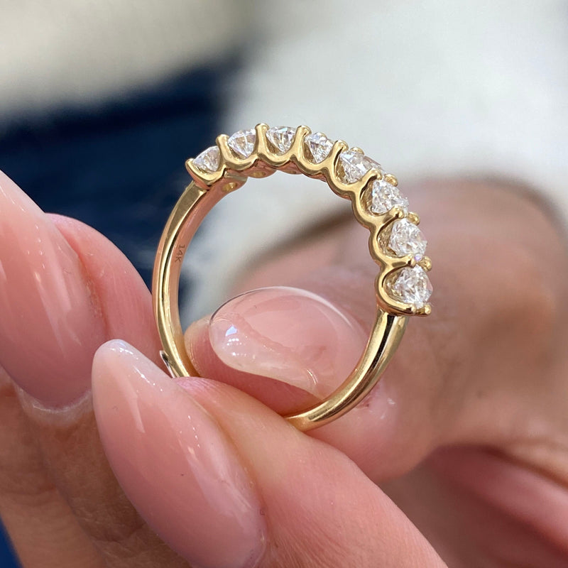 Diamond Stackable Ring 1.25 Carat Yellow Gold 14K