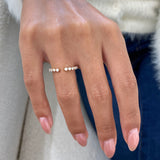 Diamond Stackable Ring 0.34 Carat Yellow Gold 14K