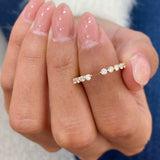 Diamond Stackable Ring 0.34 Carat Yellow Gold 14K