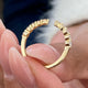Diamond Stackable Ring 0.34 Carat Yellow Gold 14K