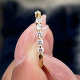 Diamond Stackable Ring 0.34 Carat Yellow Gold 14K
