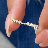 Diamond Stackable Ring 0.34 Carat Yellow Gold 14K
