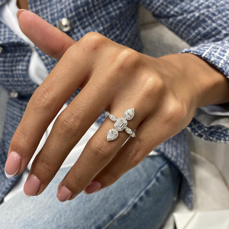 Diamond Band Ring 1.3 ct White Gold