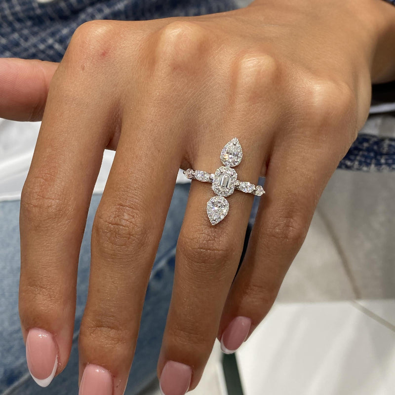 Diamond Band Ring 1.3 ct White Gold