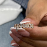Diamond 7 Stone Ring 0.95 Carat Rose Gold 14K