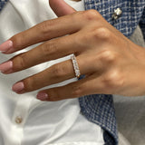 Diamond 7 Stone Ring 0.95 Carat Rose Gold 14K