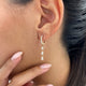 Diamond Dangle Earrings 1.1 ct Rose Gold