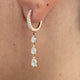 Diamond Dangle Earrings 1.10 ct Rose Gold