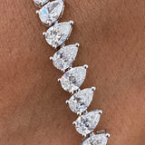 Diamond Tennis Bracelet 12.4 ct White Gold