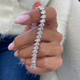 Diamond Tennis Bracelet 12.4 ct White Gold