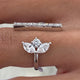 Diamond Cluster Ring 0.86 Carat White Gold 14K