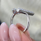 Diamond Cluster Ring 0.86 Carat White Gold 14K