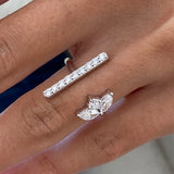 Diamond Open Ring 0.8 ct White Gold