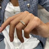 Diamond 7 Stone Ring 1.48 Carat Yellow Gold 14K