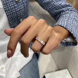 Diamond 7 Stone Ring 1.48 Carat Yellow Gold 14K