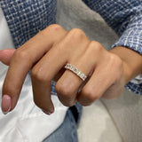 Diamond 7 Stone Ring 1.48 Carat Yellow Gold 14K