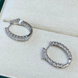 Diamond Hoop Earrings 2.9 ct White Gold