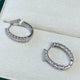 Diamond Hoop Earrings 2.9 ct White Gold