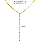 Diamond Lariat Necklace 2.5 ct Rose Gold