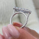 Diamond Statement Ring 2.19 Carat White Gold 14K