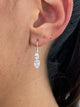 Diamond Dangle Earrings 1.95 Carat White Gold 14K