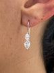 Diamond Dangle Earrings 1.95 Carat White Gold 14K
