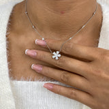 Diamond Pendant Necklace 1.4 ct White Gold