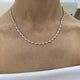 Diamond Tennis Necklace 3.68 Carat Rose Gold 14K