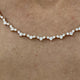 Diamond Tennis Necklace 3.68 Carat Rose Gold 14K