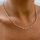 Diamond Tennis Necklace 3.68 Carat Rose Gold 14K