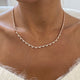 Diamond Tennis Necklace 3.68 Carat Rose Gold 14K
