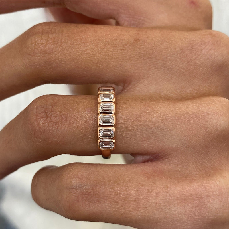 Diamond Stackable Fashion Ring 0.95 ct TCW, Rose Gold 14K
