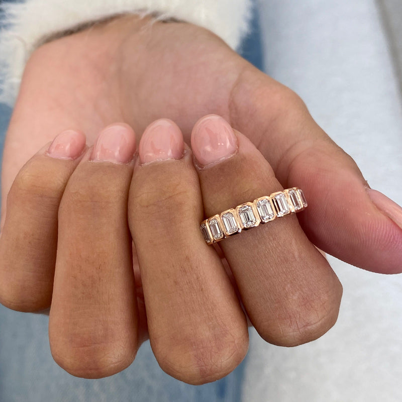 Diamond Stackable Fashion Ring 0.95 ct TCW, Rose Gold 14K