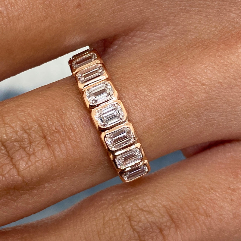Diamond Stackable Fashion Ring 0.95 ct TCW, Rose Gold 14K