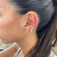 Diamond Cuffs Earrings 0.45 ct TCW, Rose Gold