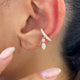 Diamond Cuffs Earrings 0.45 ct TCW, Rose Gold