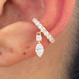 Diamond Cuff Earrings 0.5 ct Rose Gold