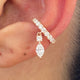 Diamond Cuff Earrings 0.5 ct Rose Gold